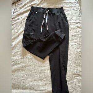 Figs Black Scrub Zamora High Waisted BOTTOMS ONLY